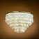 Aslak Tiered Antique Bronze Capiz Flush Mount Ceiling Light with Shell Accents