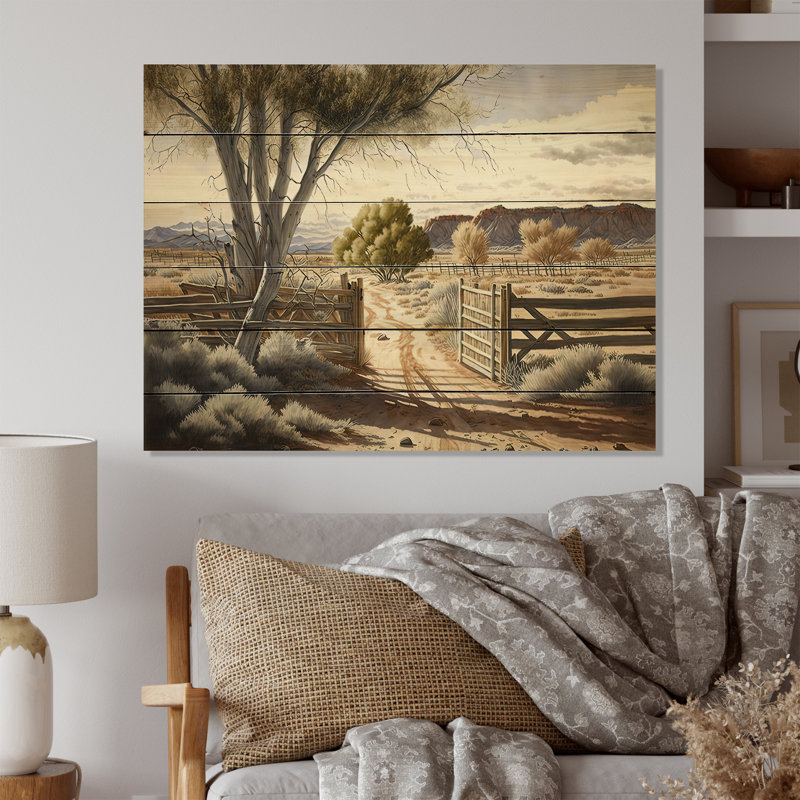 Geff View of The Pasture II - impression sans cadre sur bois, H 30 po x l 40 po x P 1,5 po