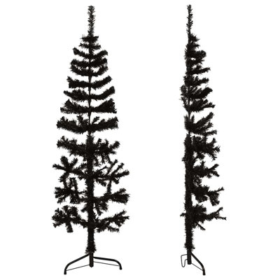 Moitié de sapin de Noël artificiel avec support
