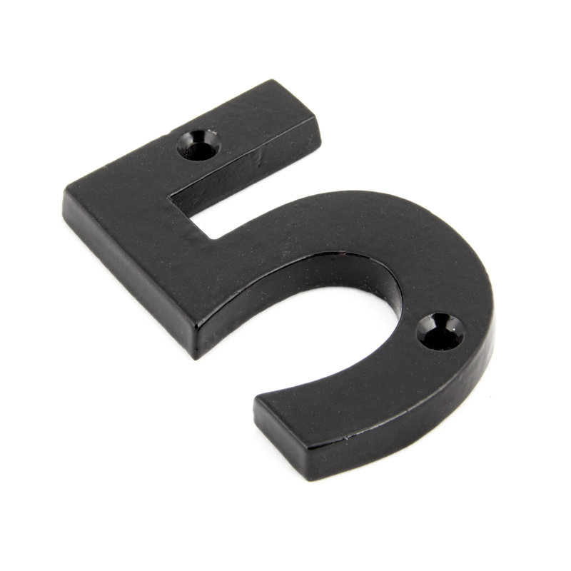 7.8cm H Metal House Number, Black, 5