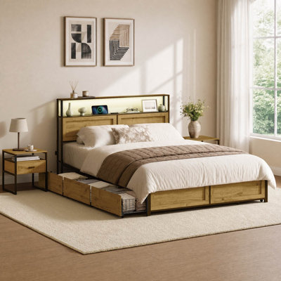 Bedroom Set with Led Headboard
