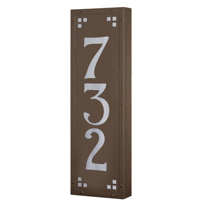Plaque d'adresse murale personnalisable 12 V pour 3 numéros