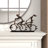Levan Polystone Bicycling People Bronze Decorative Sculpture with Copper Texturing