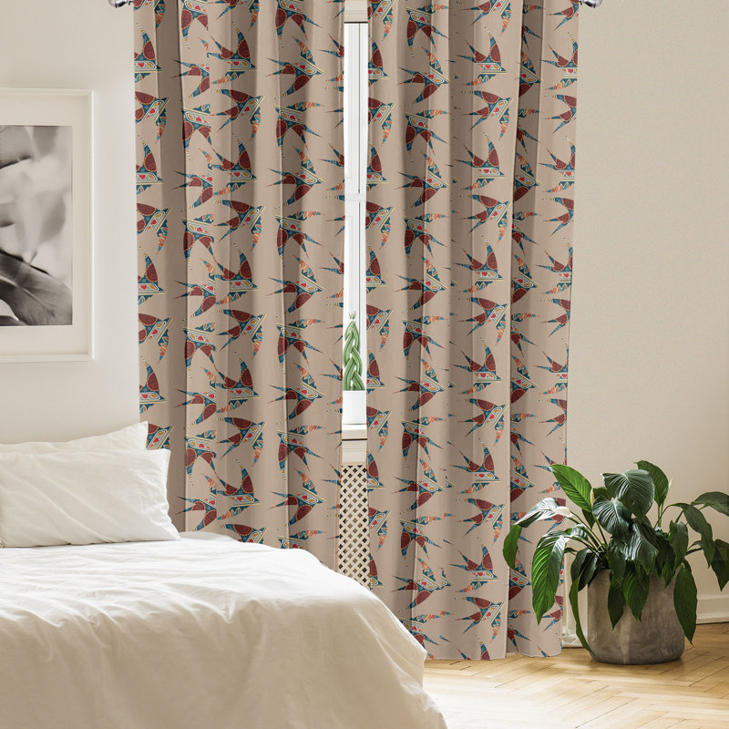 Annunzjato Semi Sheer Curtain Pair, 28" W x 84" L