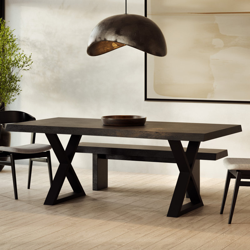 Brooks Bench, 18" H x 102" W x 15" D, Ebonized