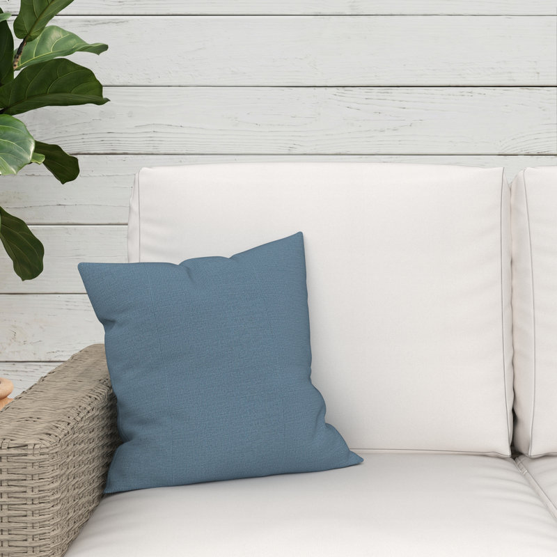 Gabi Sunbrella® Indoor/Outdoor Throw Pillow, Square 16", Spectrum Denim Sunbrella® Plainweave