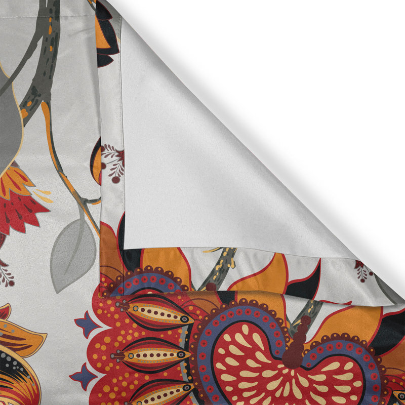 Uckfield Polyester Semi Sheer Curtain Pair