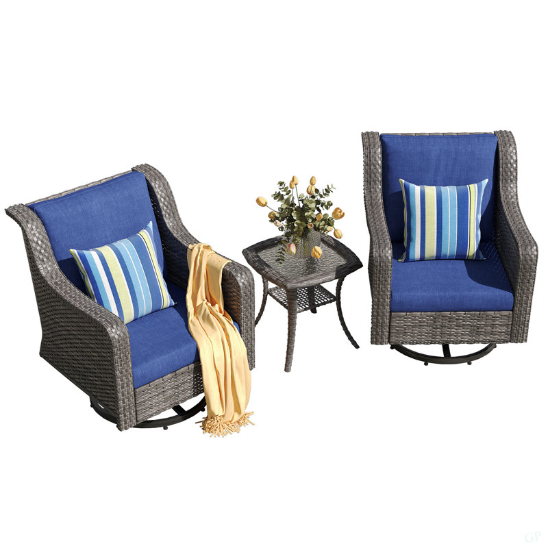 Deux chaises pivotantes + une table d'appoint