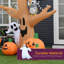 Décoration d'extérieur gonflable d'Halloween 7,5 pi de hauteur avec hibou et fantôme