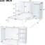 Lit simple avec tablettes et garde-robe en blanc - Option compacte pour économiser de l'espace
