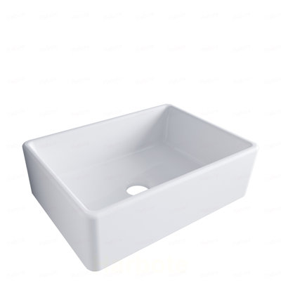 28 évier de cuisine blanc avec cuve rectangulaire en porcelaine 28 x 20 x 10 pouces