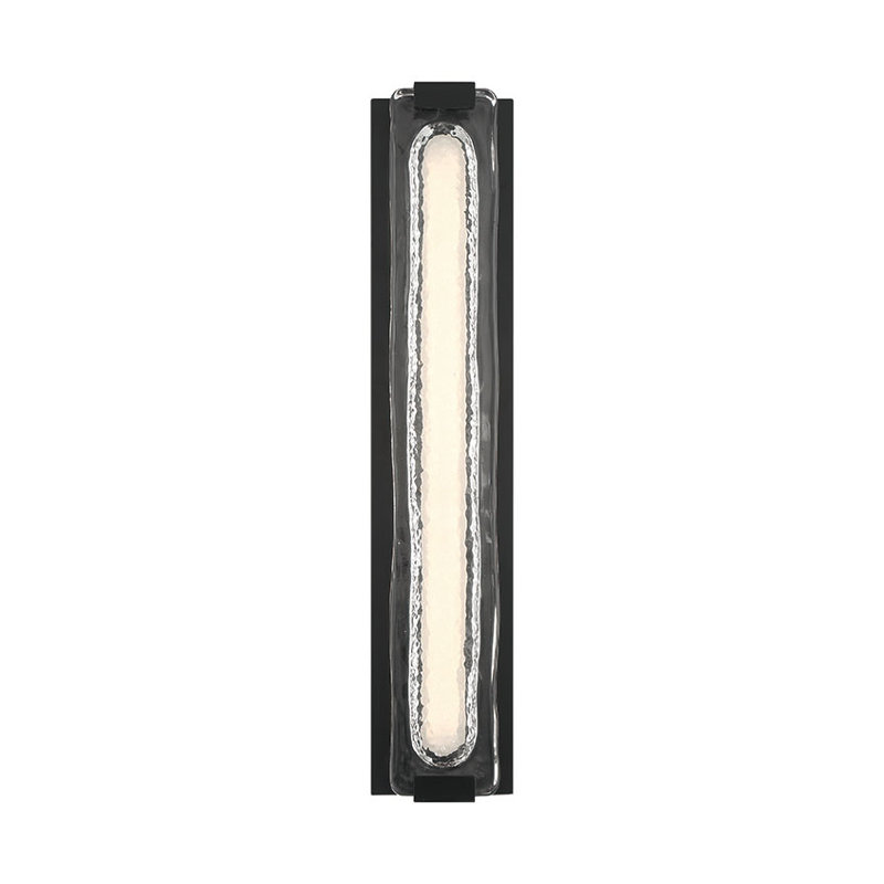 Hiltic, Outdoor, 24", Matte Black, Clear Glass, 24"