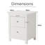 45cm W Manufactured Wood Bedside Table