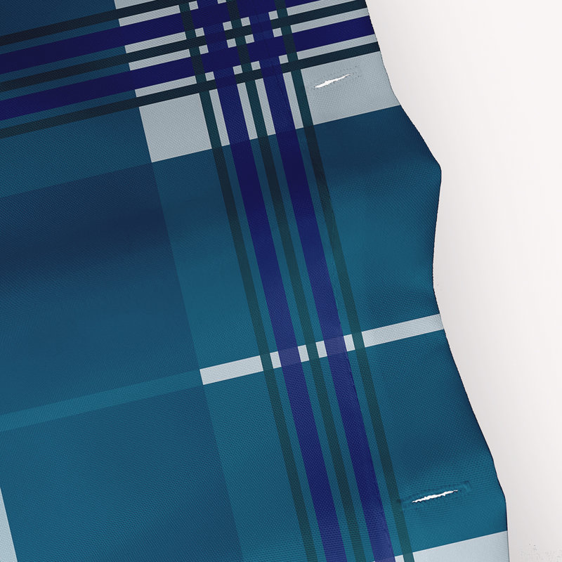 Rideau de douche simple Jaylee, Bleu clair / bleu sarcelle