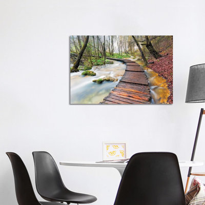 A Walk In The Woods, Plitvice Lakes National Park, Croatia by Jim Nilsen - Wrapped Canvas Print