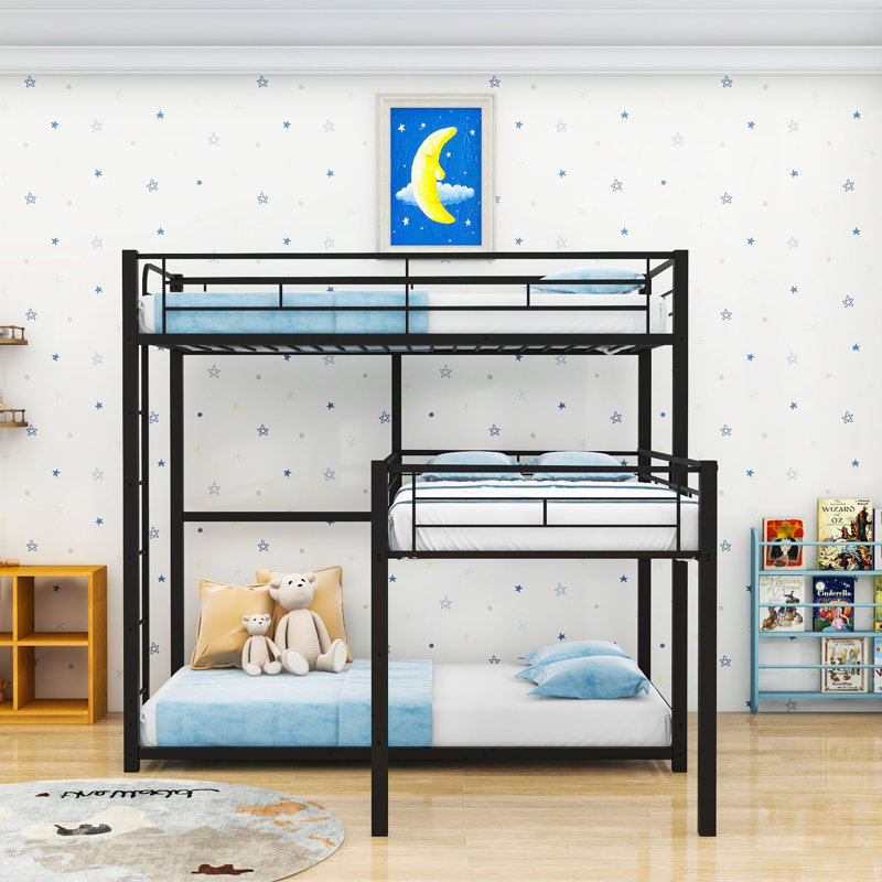 Lit superposé simple au-dessus de simple Abisaid Kids