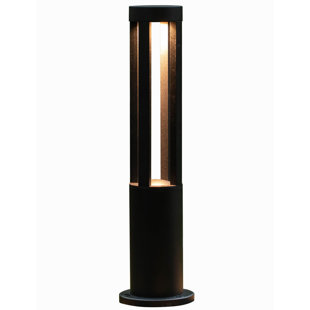 Black Integrated LED Metal Bollard Light