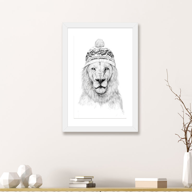 « winter is prochains ii » par balazs solti-print, H 32 po x l 24 po x P 1 po, Papier avec cadre blanc