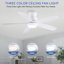 Ventilateur de plafond encastré avec lumières DEL et télécommande-1544322720-1544322721