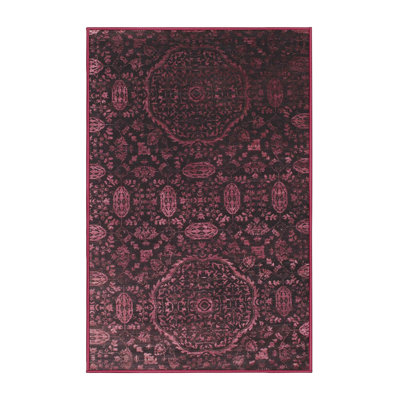 Tapis de zone mauve foncé contemporain