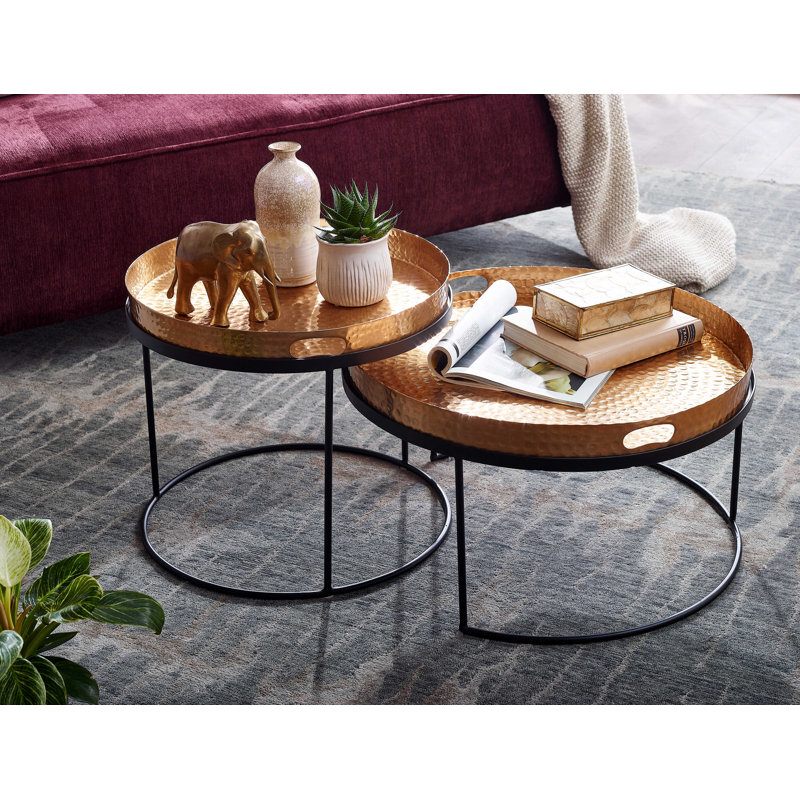 Gunalda Frame Coffee Table, Gold/Black