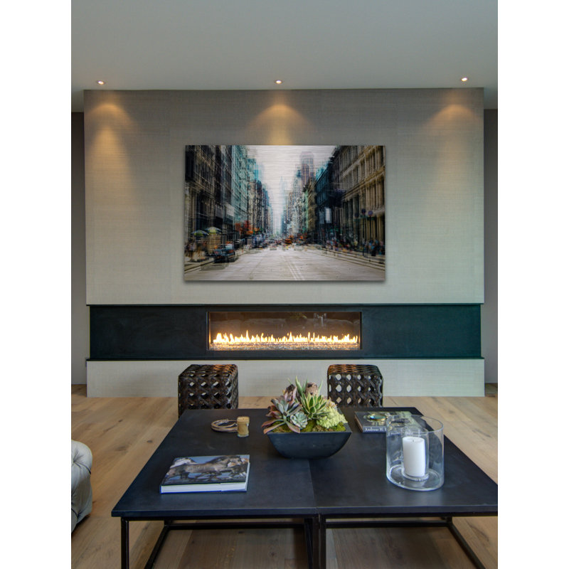 "Wide Avenue", reproduction sur métal, H 24 po x l 36 po x P 1,5 po