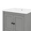 Meuble-lavabo de 24 po avec lavabo, petit meuble-lavabo avec lavabo en céramique, structure en bois massif et tablette ouverte-996532422