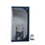 Tente hammam portable noir - Spa bien-être personnel à domicile. Équipée d'un générateur, d'une télécommande et d'une chaise pliable. Installation facile, chauffage rapide. Isolation thermique et tissu imperméable certifiés UL. 360°