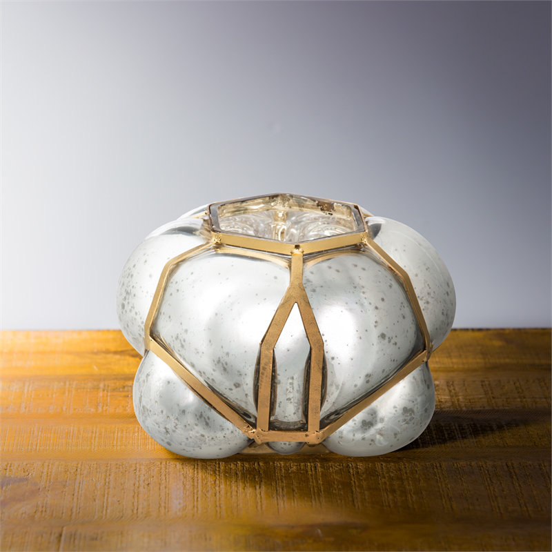 6.25'' H Mercury Glass Tabletop Votive Holder