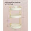 Organisateur de maquillage, comptoir rond rotatif à 3 niveaux pour la peau, personnalisable, organisateur de coiffeuse pour articles de toilette, plateau tournant, cadeau, nuage blanc UJKA011W01
