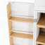 Armoire de rangement autoportante de style champêtre avec étagères personnalisables et grands tiroirs-522160359