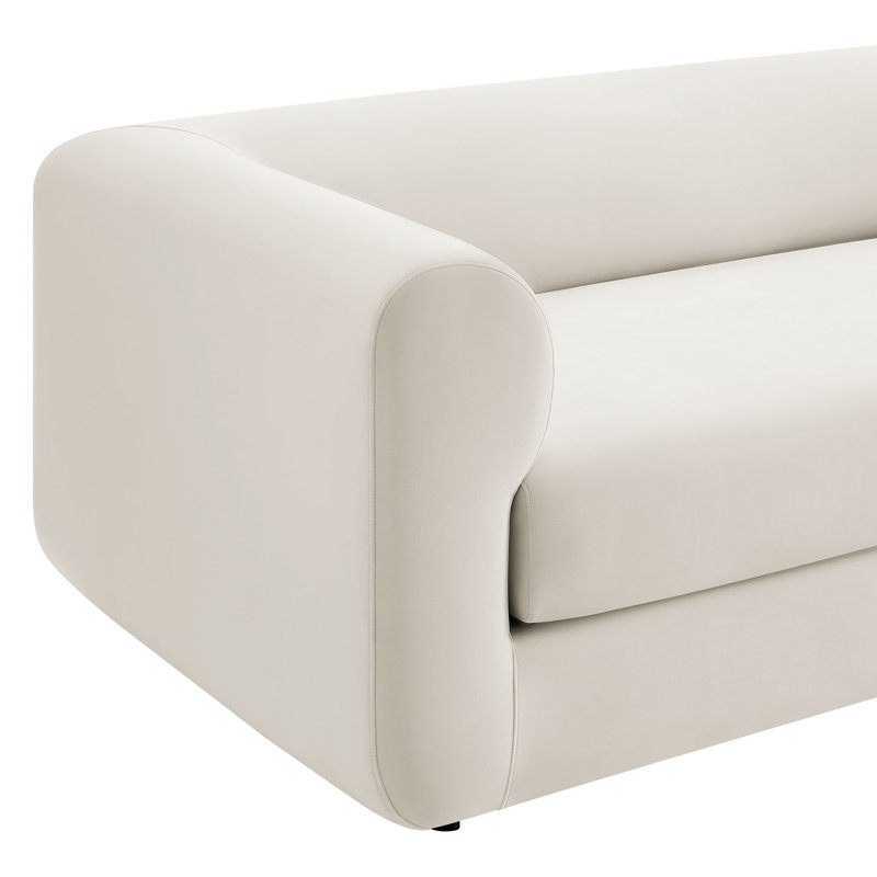 Leif 89" Boucle Upholstered Sofa, Alabaster