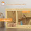 Cage à hamster en bois polyvalente avec plusieurs fonctionnalités de jeu et un entretien facile