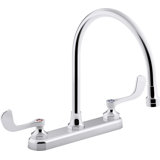 1.5 gpm Triton Bowe 1.8 gpm Kitchen Sink Faucet with 9-516 In. Gooseneck Spout, Aerated Flow and Wristblade Handles