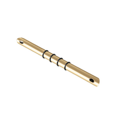 Repose-pieds de douche 34 cm x 2,5 cm avec anneaux en caoutchouc, bronze champagne