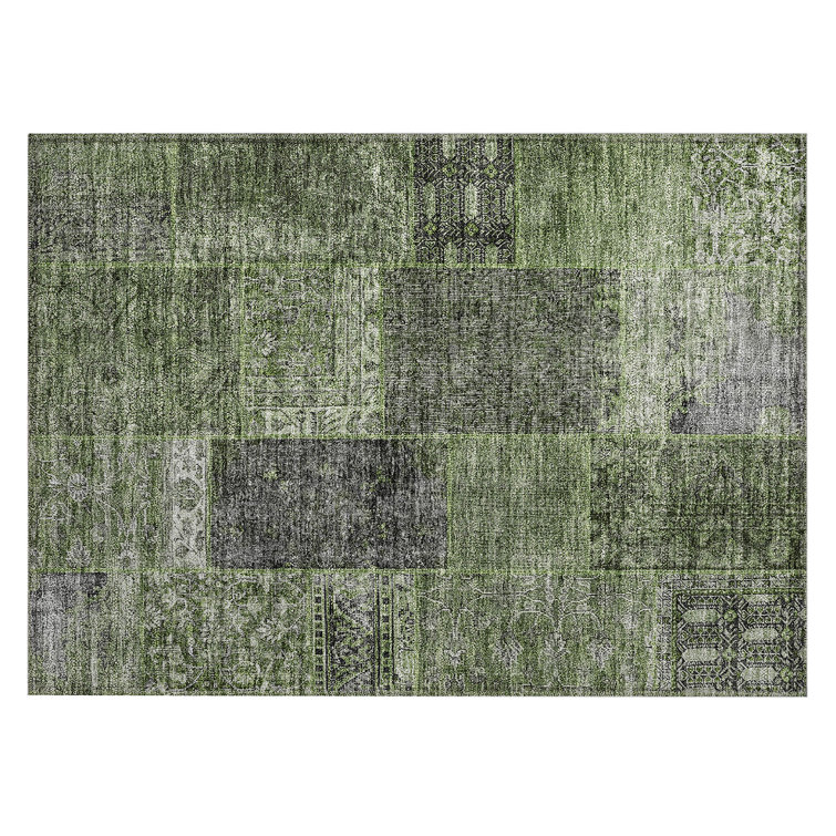 Madysyn Washable Patchwork Indoor / Outdoor Rug