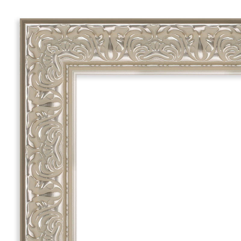 Miroir mural Luxe, 28,75 po x 34,75 po, Crème argent