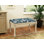 Seashells Linen Blend Upholstered Bench