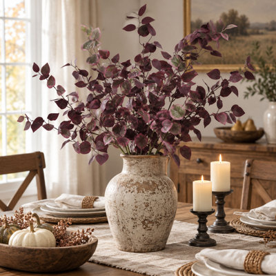 5-Pack 32.7" Artificial Eucalyptus Stems for Thanksgiving and Farmhouse Decor