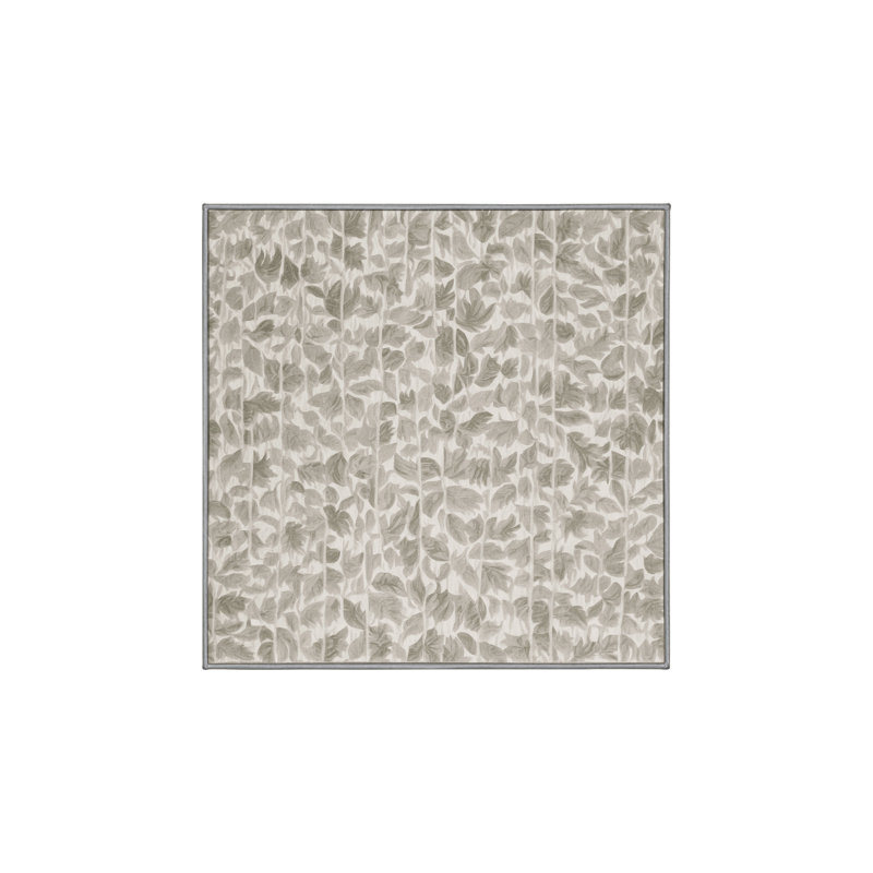 Tapis gris soyeux et moelleux, Carré 5 pi