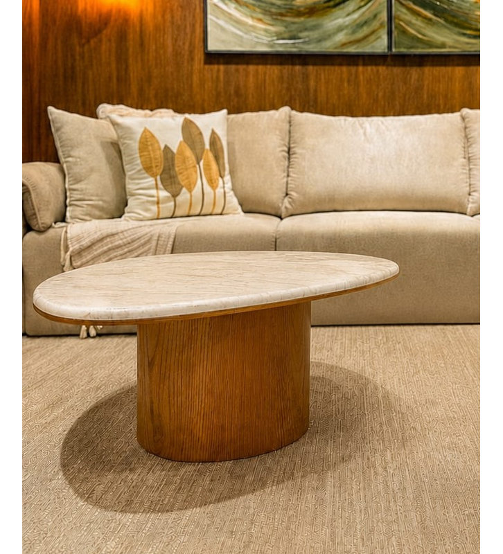Universum Marble Coffee Table, 18" H x 36" W x 32.5" D