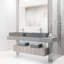 Lavabo de salle de bain rectangulaire fait à la main gris L 24 po x l 15 po x H 5 po Orvieto