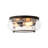 3 - Light Clear Water Ripped Glass Bowl Flush Mount