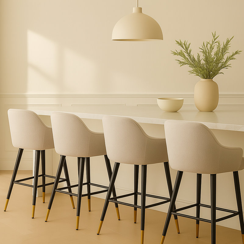 Zurich Mustard Bar Stool, Grey