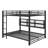 Metal Queen Over Queen Bunk Bed, Complete With Storage Racks And Illumination
