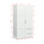Armoire haute et armoire de cuisine avec 2 portes, 2 tiroirs et 5 espaces de rangement