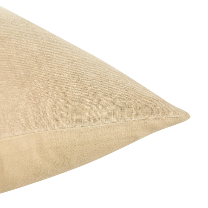 Taie décorative standard en tissu de chanvre Paloma, Jaune, Euro