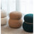 Round Upholstered Broadcloth Pleat Ottoman-306982647