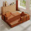 Canapé-lit convertible avec coussin cylindrique - Coussin en velours côtelé avec cadre de forme fixe pour le salon, la chambre à coucher, le salon, le studio-121226972