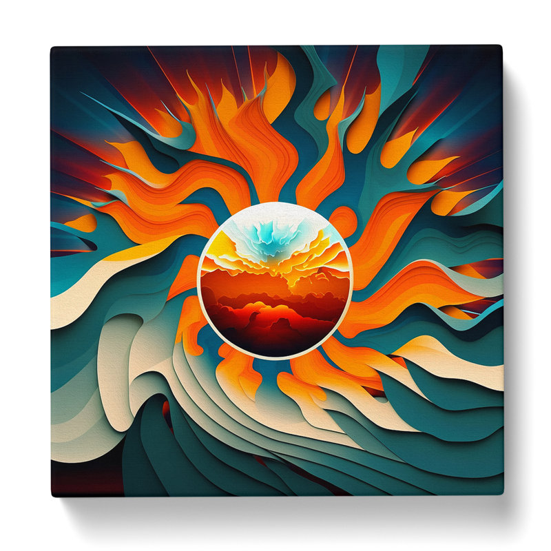 Modern Wall Art - Wrapped Canvas, 35cm H x 35cm W x 3cm D